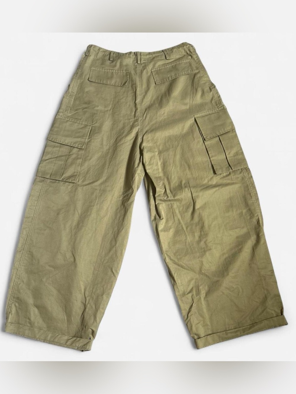 ASOS Cargo Barrel Pants in Olive Green - Picture 10 of 11
